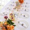 210PCS Clear-Gold Plastic Plates - Dinnerware Sets for 30 Guests - 60 Disposable Plates, 90 Plastic Silverware, 30 Cups, 30 Napkins for Party